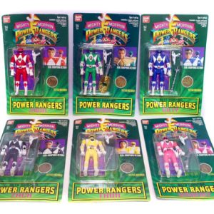 6 Bonecos Power Rangers Vira Cabeça Lacrados Bandai 1994 #3