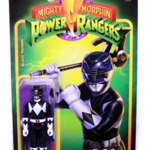Boneco Power Rangers Preto Reaction Super7 Boneco 10cm