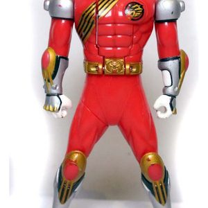 Boneco Power Rangers Vira Cabeça Vermelho Força Animal