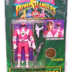 Boneco Power Rangers Rosa Vira Cabeça Lacrada Bandai 1994