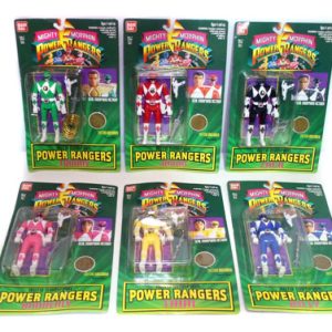 6 Bonecos Power Rangers Vira Cabeça Lacrados Bandai 1994 #2