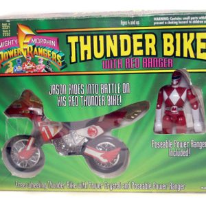 Boneco Power Rangers Vermelho + Moto Thunder Bike 94 Bandai