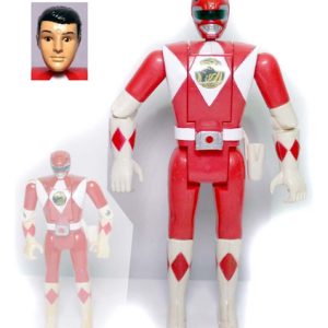 Boneco Power Rangers Vermelho Vira Cabeça Mega Gigante 24cm