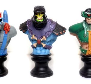 3 Bustos He-man Neca 200x Originais Esqueleto Stratos 10cm