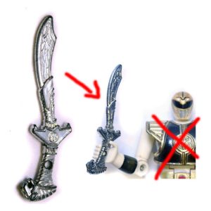 Espada Acessório Pra Boneco Ranger Verde Power Rangers 90's