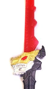 Espada Power Rangers Dino Fury Sword 37cm Sonora Funcionando Vermelho
