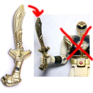 Espada Acessório Para Boneco Ranger Verde Power Rangers 90s