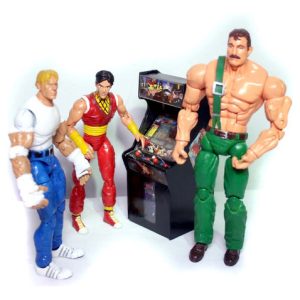 3 Bonecos Final Fight Guy, Mike Haggar E Cody + Mini Arcade