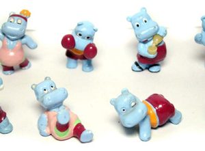 8 Hipopótamos Kinder Ovo Ginastas 1990 Ginástica Miniaturas