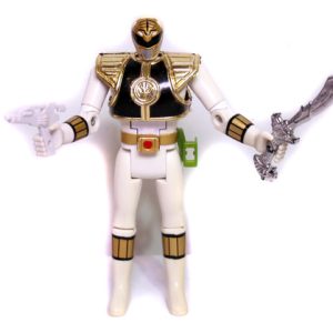Boneco Power Rangers Branco Vira Cabeça Bandai Anos 90