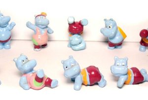 10 Hipopótamos Kinder Ovo Ginastas 1990 Coleção Completa