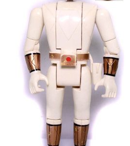 Power Rangers Branco Vira Cabeça Boneco Gigante 25cm Raro