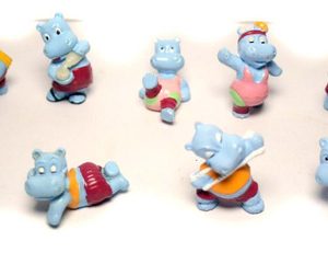 9 Hipopótamos Kinder Ovo Ginastas 1990 Ginástica Miniaturas