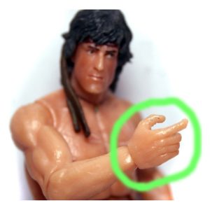 Mão Direita Do Boneco Rambo Neca First Bood