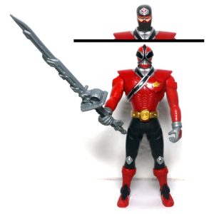 Power Rangers Vira Cabeça Samurai Vermelho Boneco Bandai