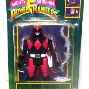 Power Rangers Rosa Negra Slayer Vira Cabeça Flip Head Retro