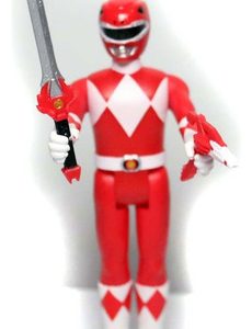 Power Rangers Vermelho Reaction Super7 Boneco 10cm Aberto