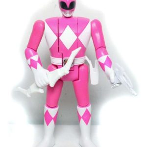 Power Rangers Retro Vira Cabeça Rosa Hasbro Boneco Aberto
